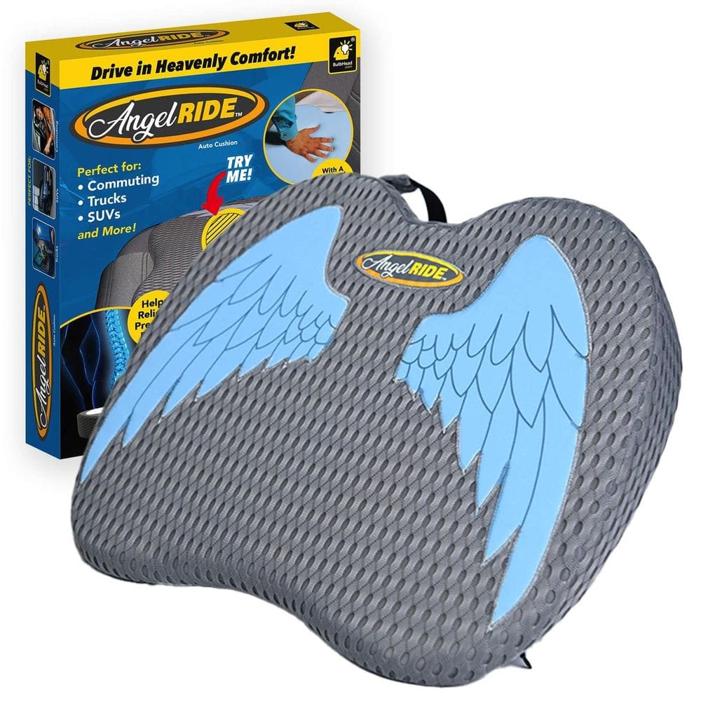 Almofada automática Angel Ride Blue Wing com espuma viscoelástica AS-SEEN-ON-