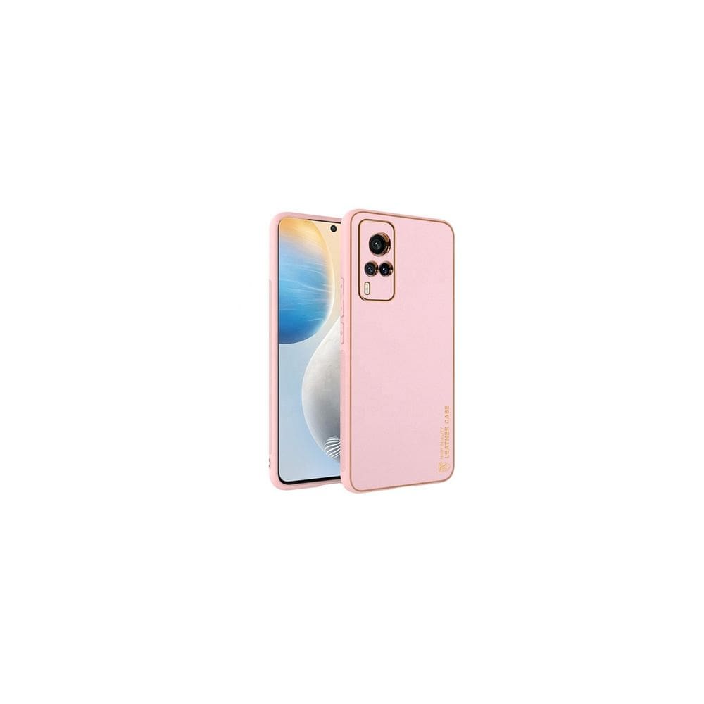 Capa de proteção de câmera Samsung S21 FE Pink Leather Feel