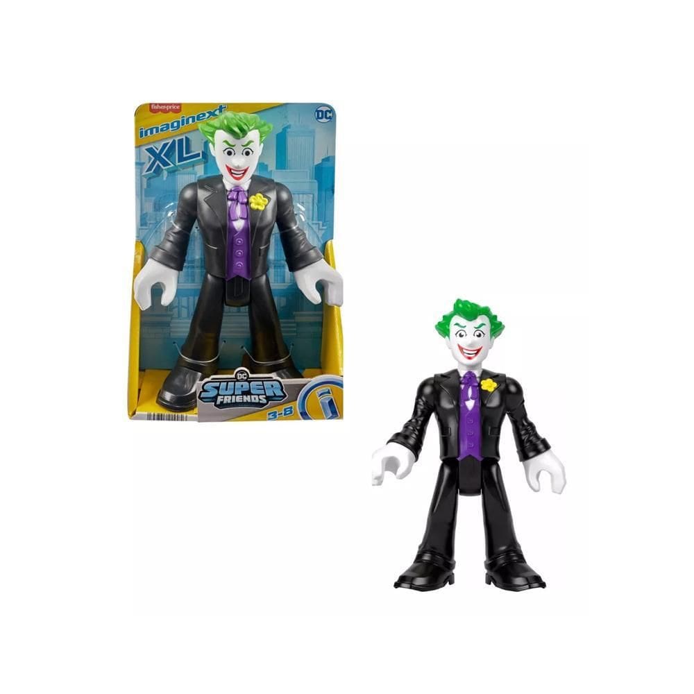 Boneco Imaginext Dc Super Friends Xl Coringa Traje Preto