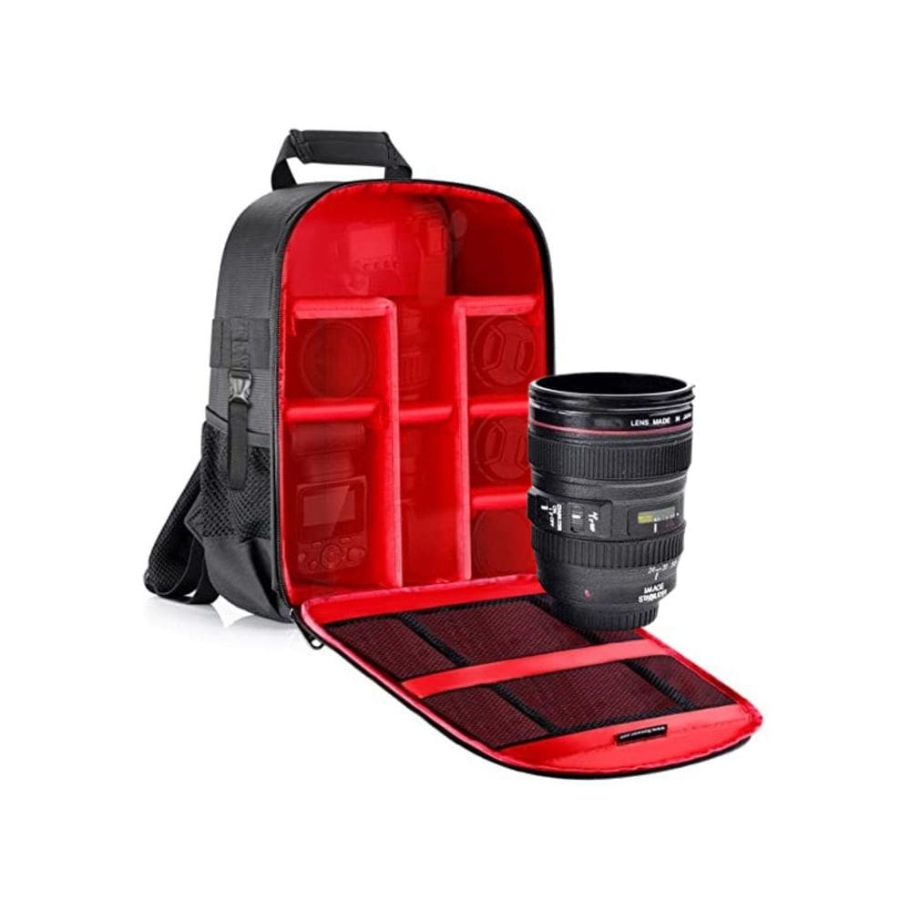 Mochila de câmera para câmera DSLR com compartimento ajustável
