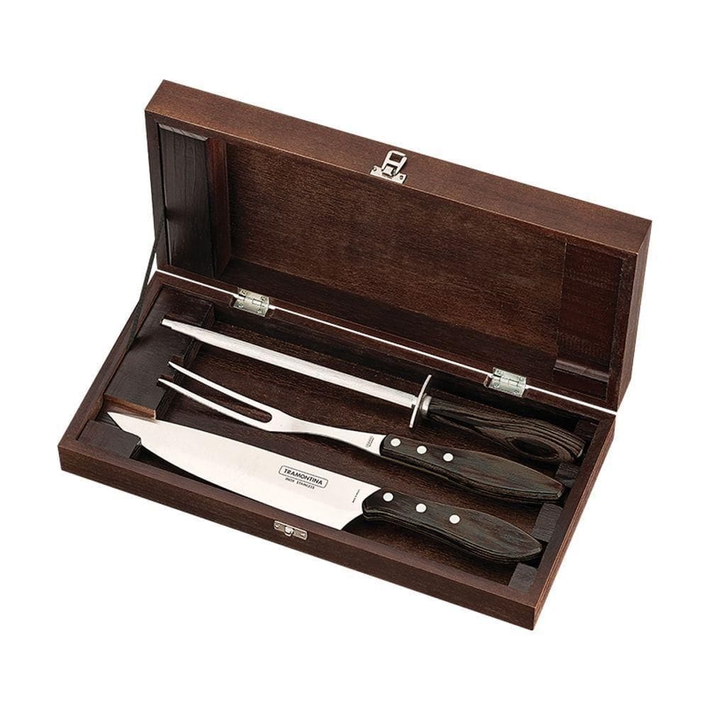 Kit Churrasco 3 Peças Tramontina 21198964 Marrom 21198964