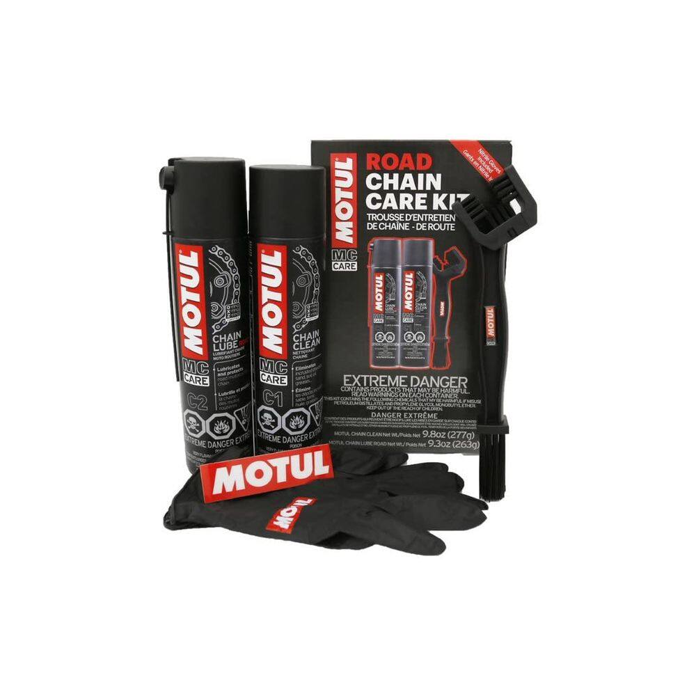 Kit de lubrificação Clean Chain Clean para motocicletas MOTUL C1 C2 Completo