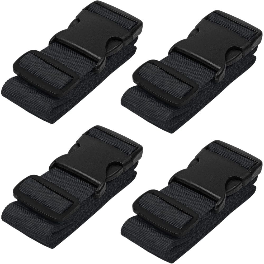 Alças de bagagem: BlueCosto TSA, aprovadas pela TSA, pretas, nylon 4PK