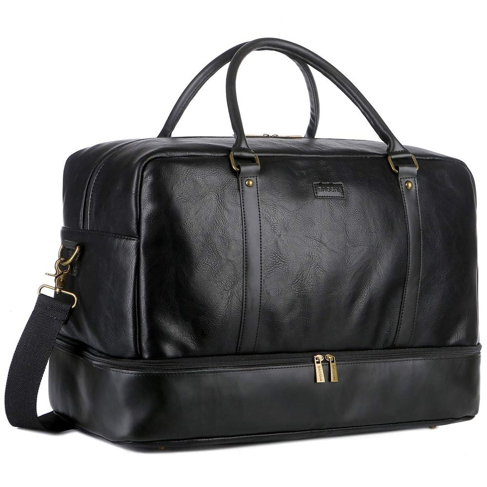 Sacola de viagem Baosha Vegan Leather com compartimento para sapatos