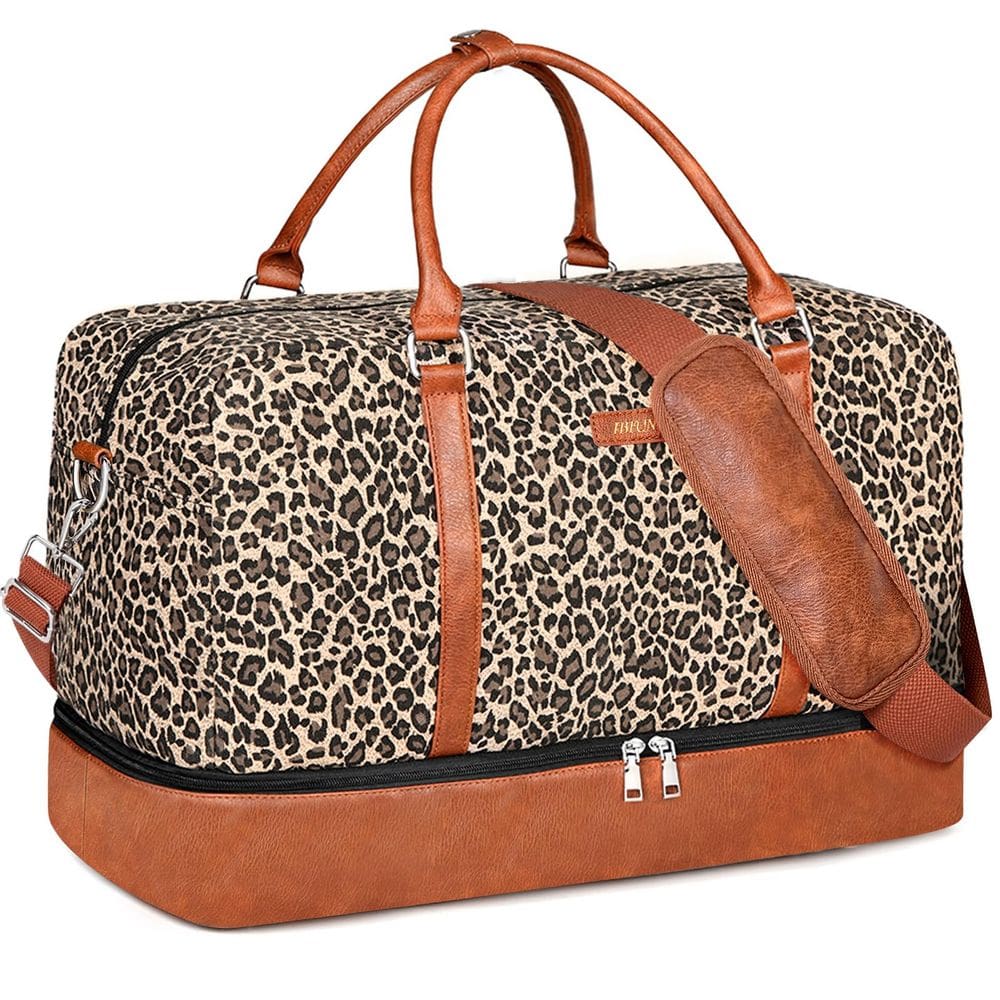 Bolsa Weekender IBFUN 21L para mulheres com compartimento para sapatos Oxford