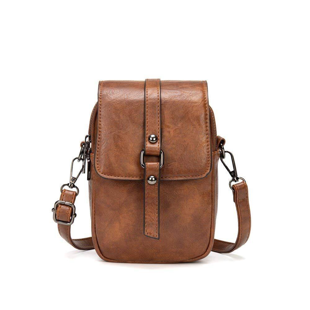 Bolsa de telefone tiracolo myfriday vintage de couro pequena feminina