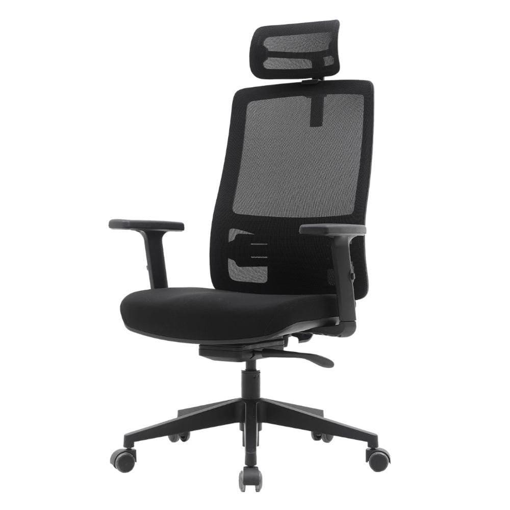 Cadeira Escritório Giratória NR-17 Wall Street Presidente Fratini Tela Mesh Preto Base Rodízio Nylon