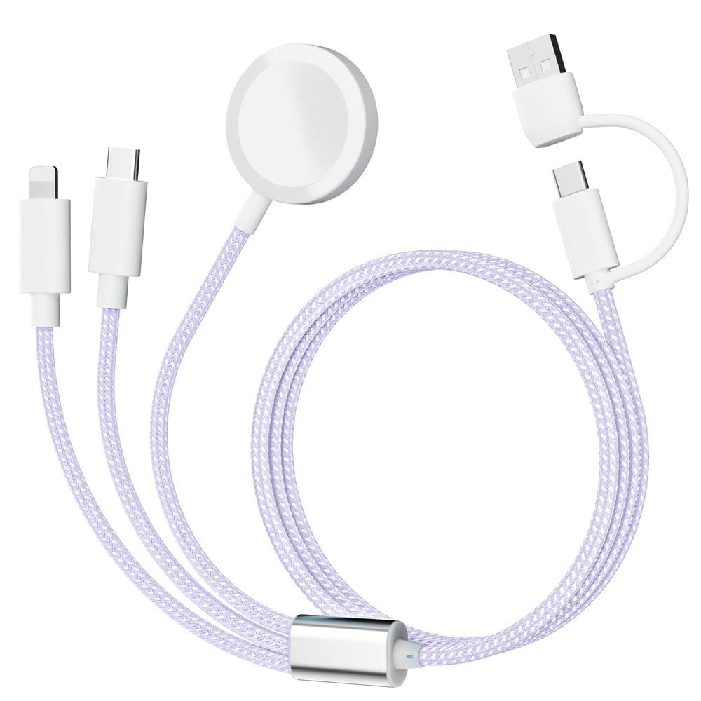 Cabo de carregamento Rose Tattoo Rapid Fast USB C Watch Phone Purple