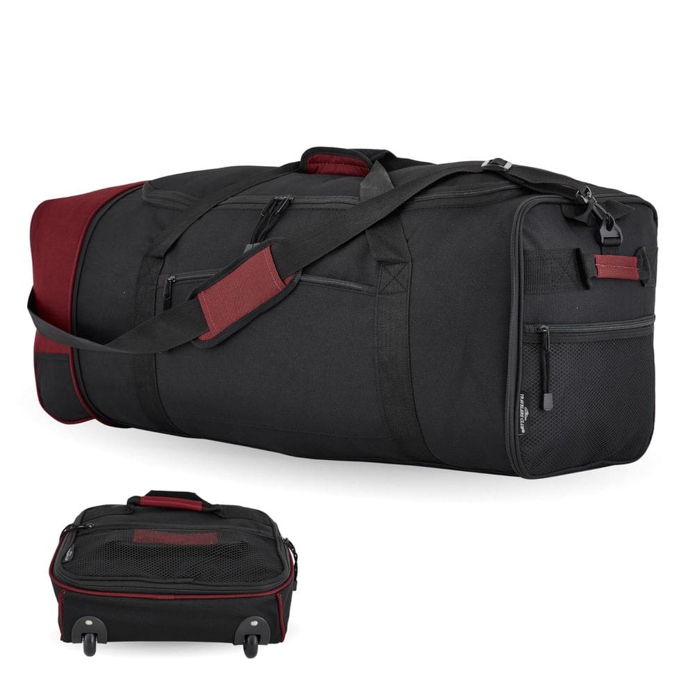 Mochila Travelers Club expansível rolante de 81 cm vermelha