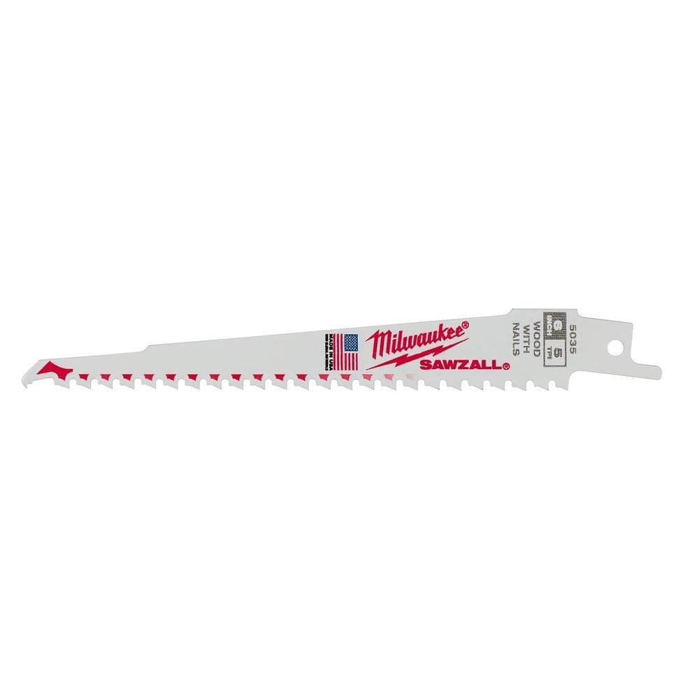Lâmina Serra Sabre 6" 5D Madeira 5Pçs 48-00-5035 Milwaukee