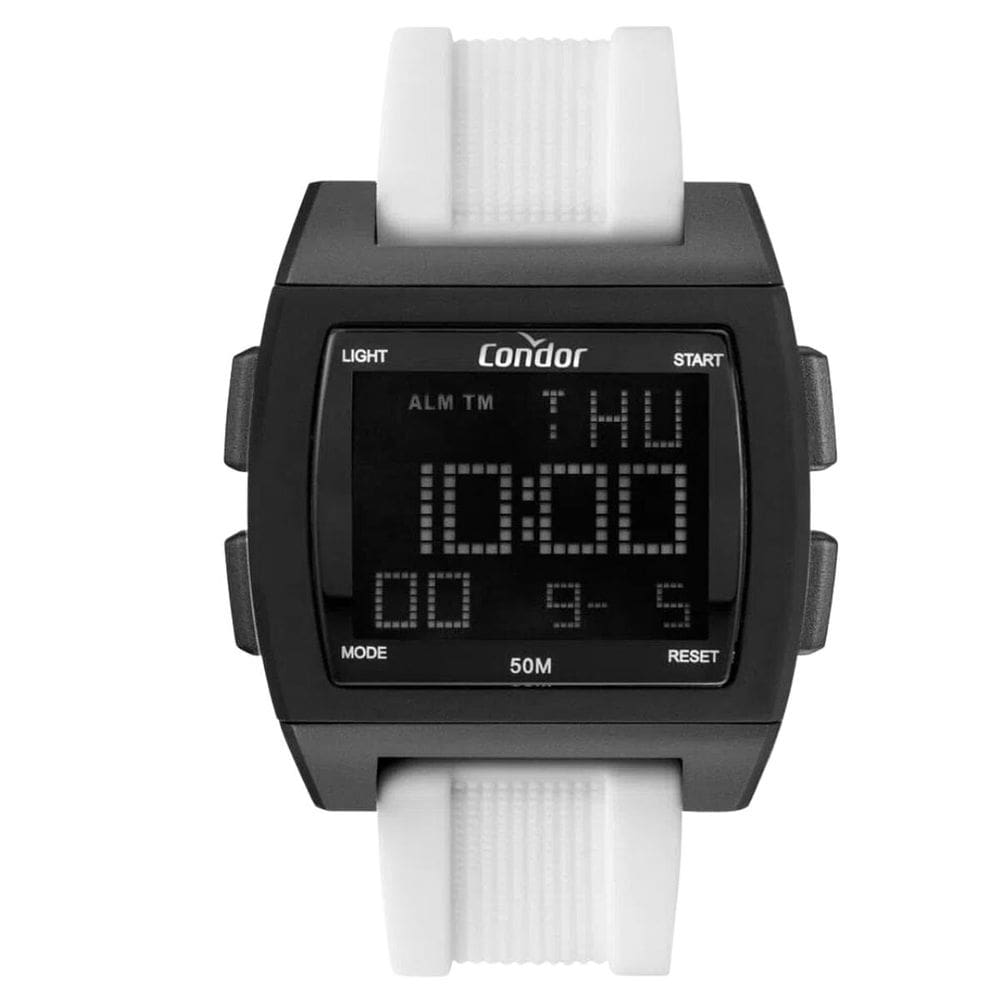 Relógio Condor Masculino Pulseira Silicone Digital Preto
