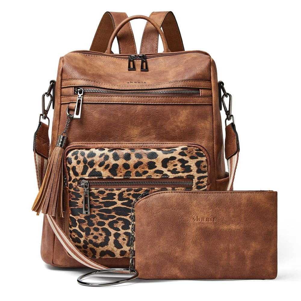 Bolsa de mochila Shrie Leather Fashion Women Travel