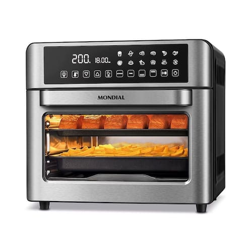 imagem-Fritadeira Air Fryer Forno Oven Digital 25L Mondial Preto Inox 2000W - AFO-25L-BI 127V 60Hz - 110V