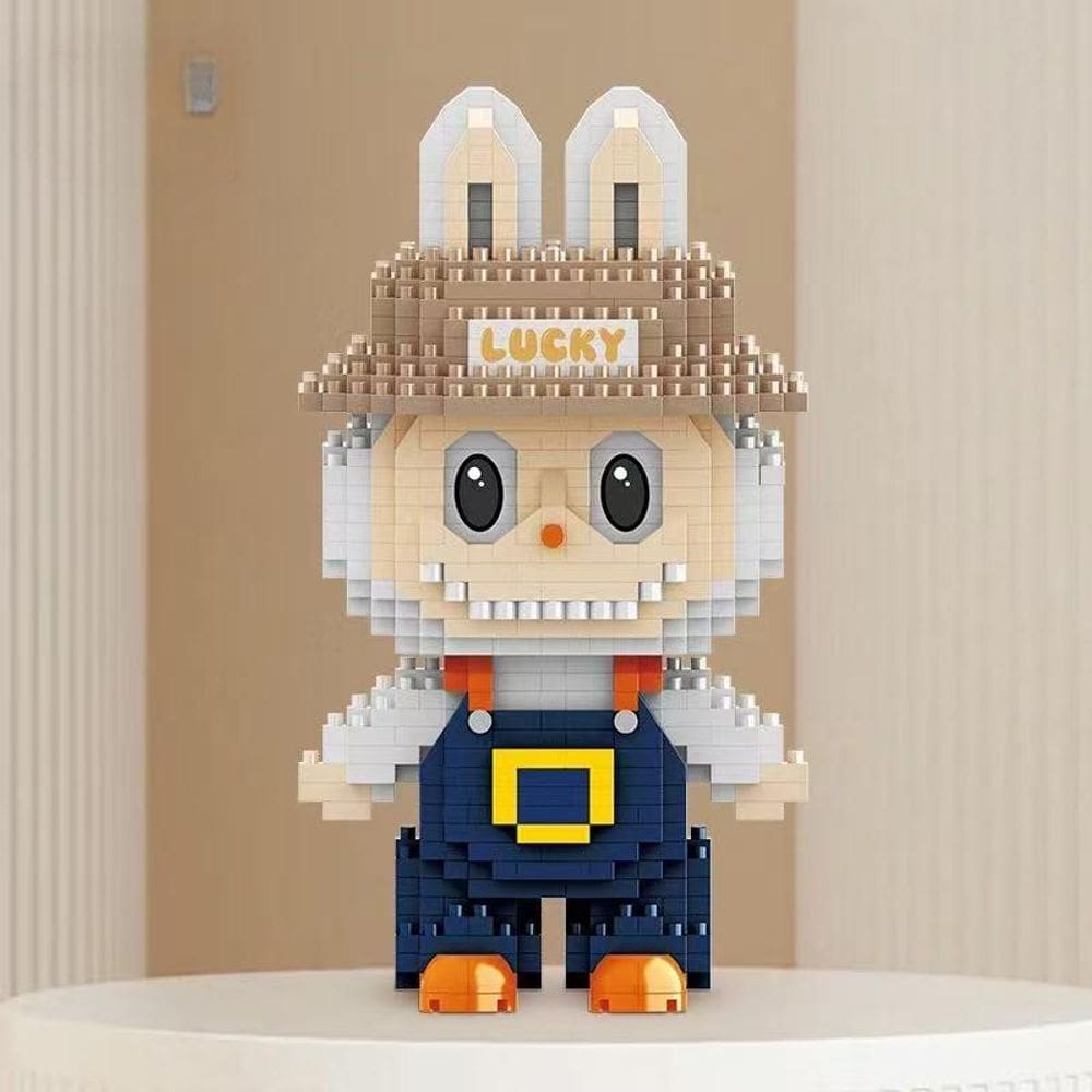 Conjunto de blocos de construção Labubu Block Doll Cartoon 898 unidades