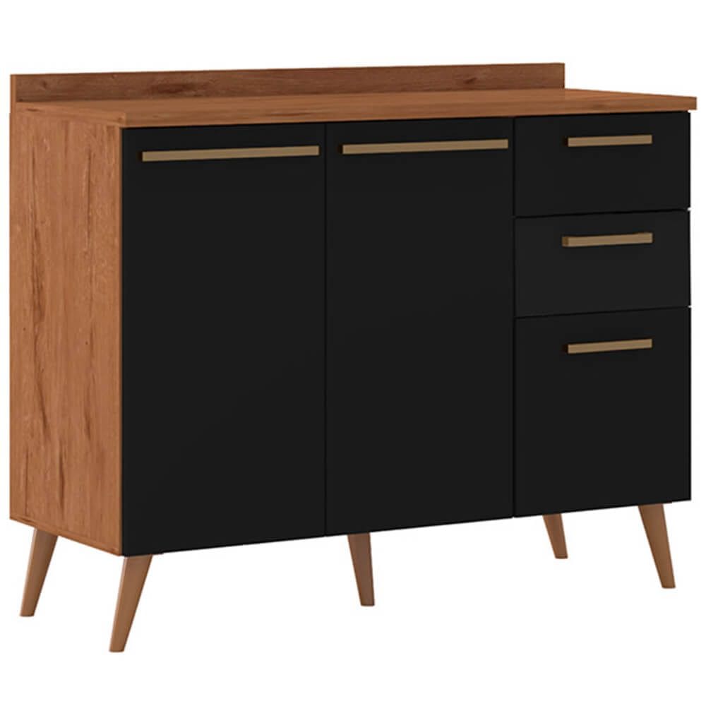 alcão Favorita 1 Porta para Cozinha Zanzini Preto