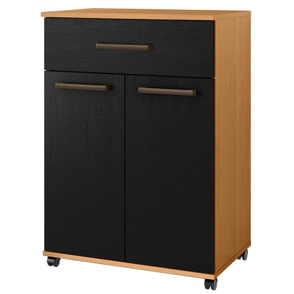 Balcão Multiuso Primor 2 Portas 1 Gaveta Zanzini Cor Preto