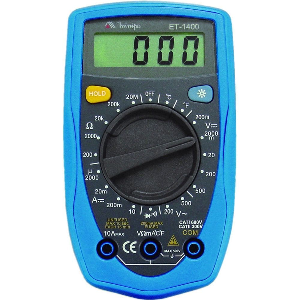 Multímetro Digital 300V Temperatura ET-1400 Minipa
