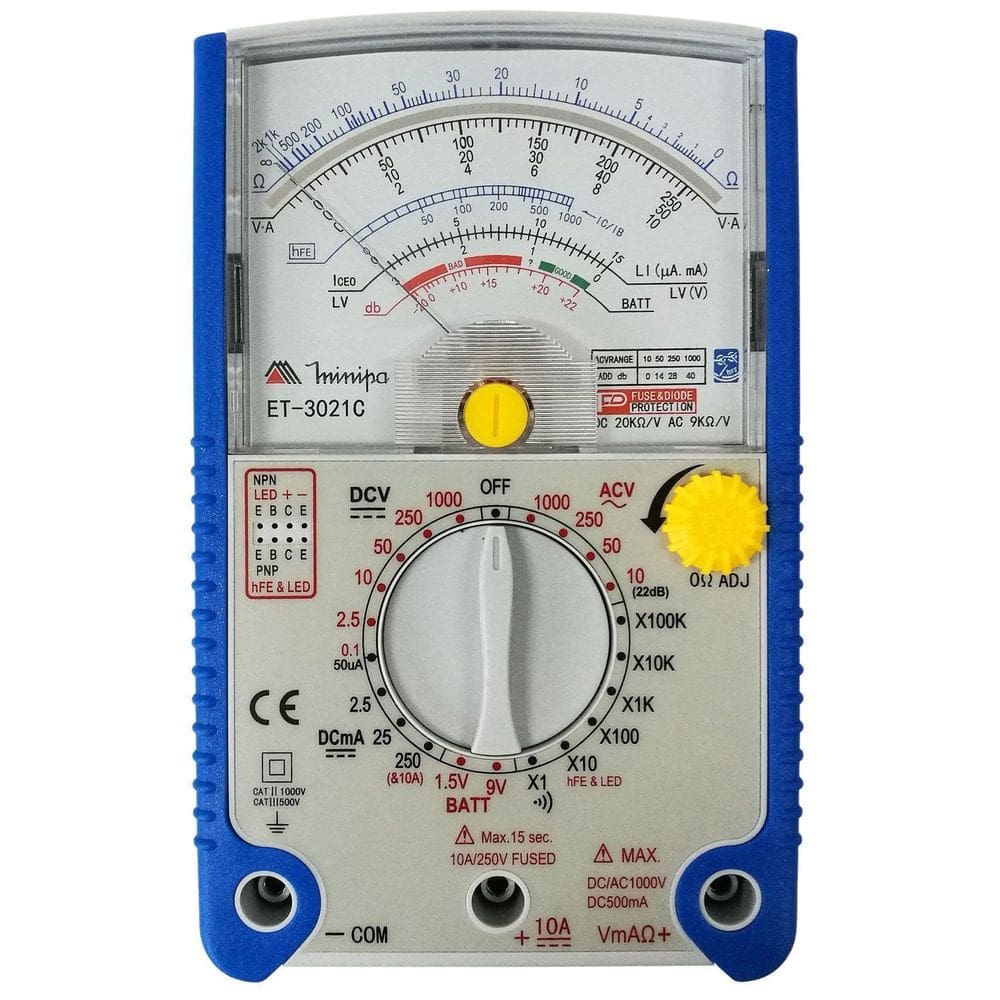 Multímetro Analógico 500 - 1000V Ac/Dc ET-3021C Minipa