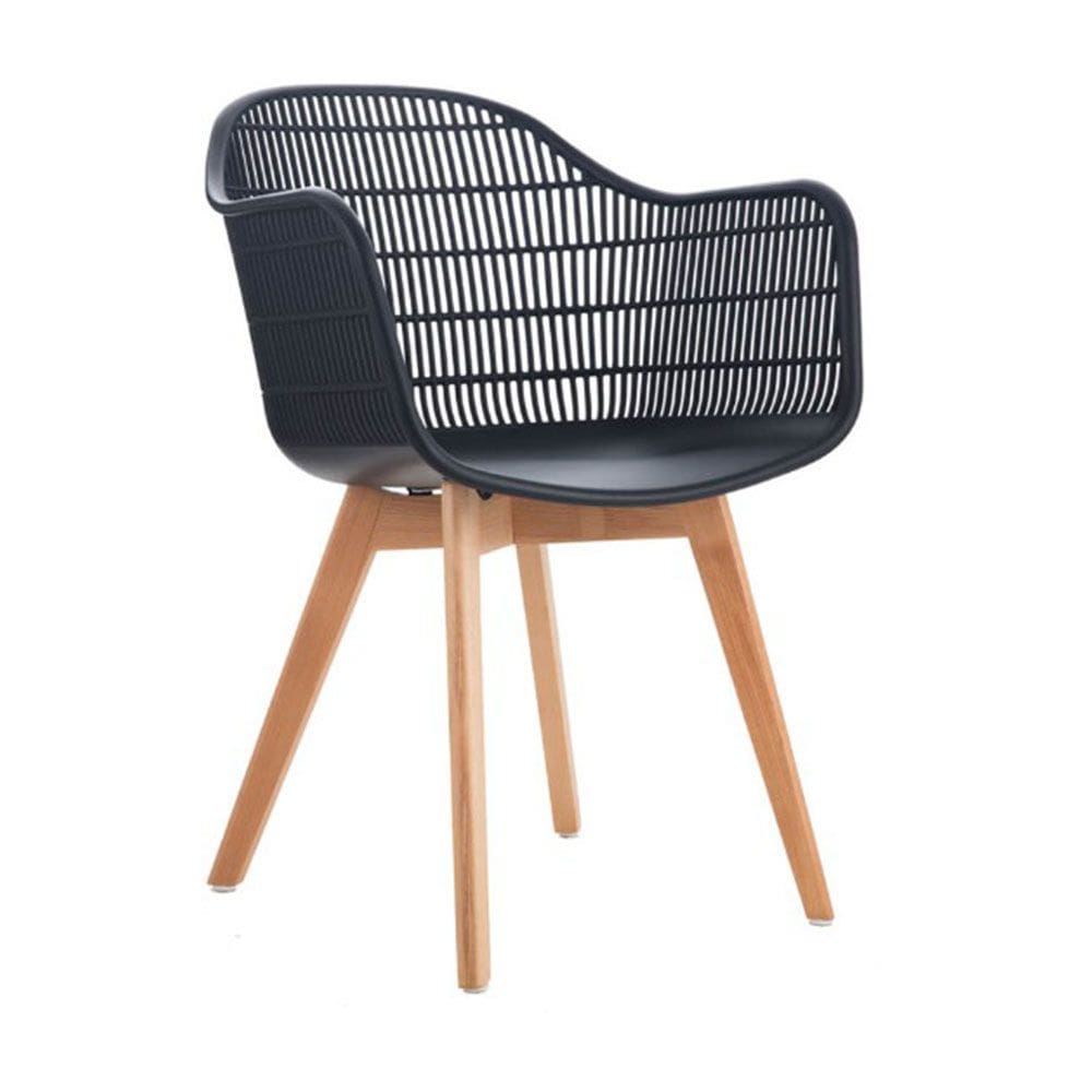 Cadeira Agnes Com Braço - Preta