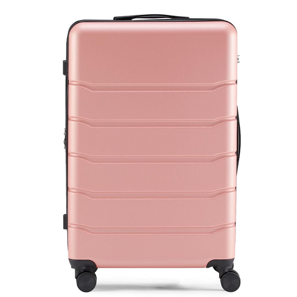 Mala de bagagem Zibbizo de 28 polegadas com capa dura TSA Lock rosa