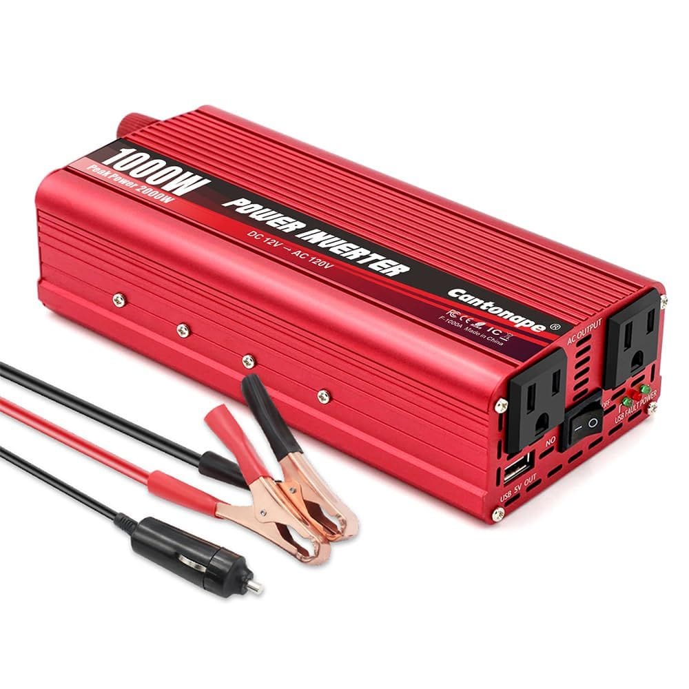 Inversor de potência Cantonape 1000W/2000W DC 12V a 110V AC