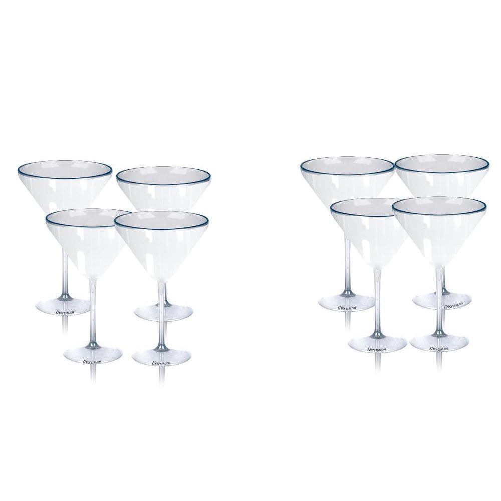 Taça Martini Acrílico PS Transparente 350ml 8 Peças