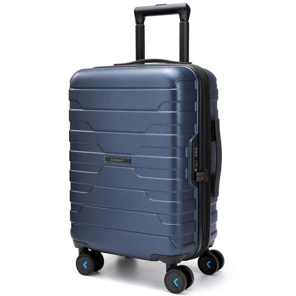 Bagagem de mão BAGSMART de 20 polegadas 35L com fechadura TSA, azul escuro