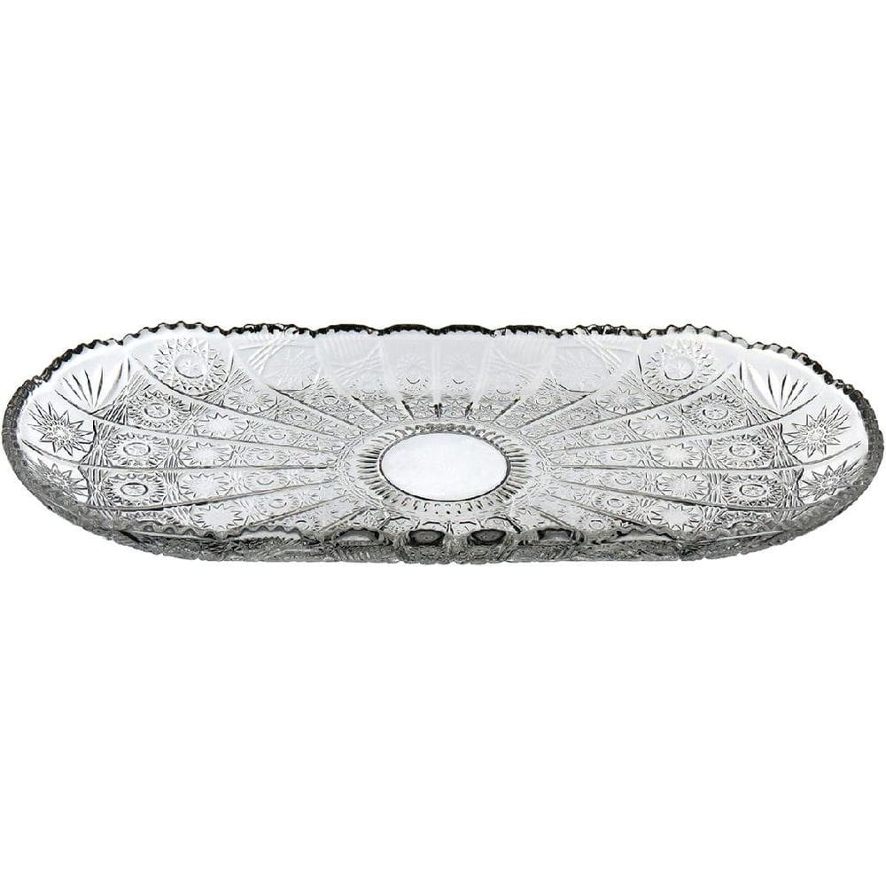 PRATO BOLO BOLEIRA OVAL HOME&CO ECO CRYSTAL 3x33x15cm TRANSPARENTE