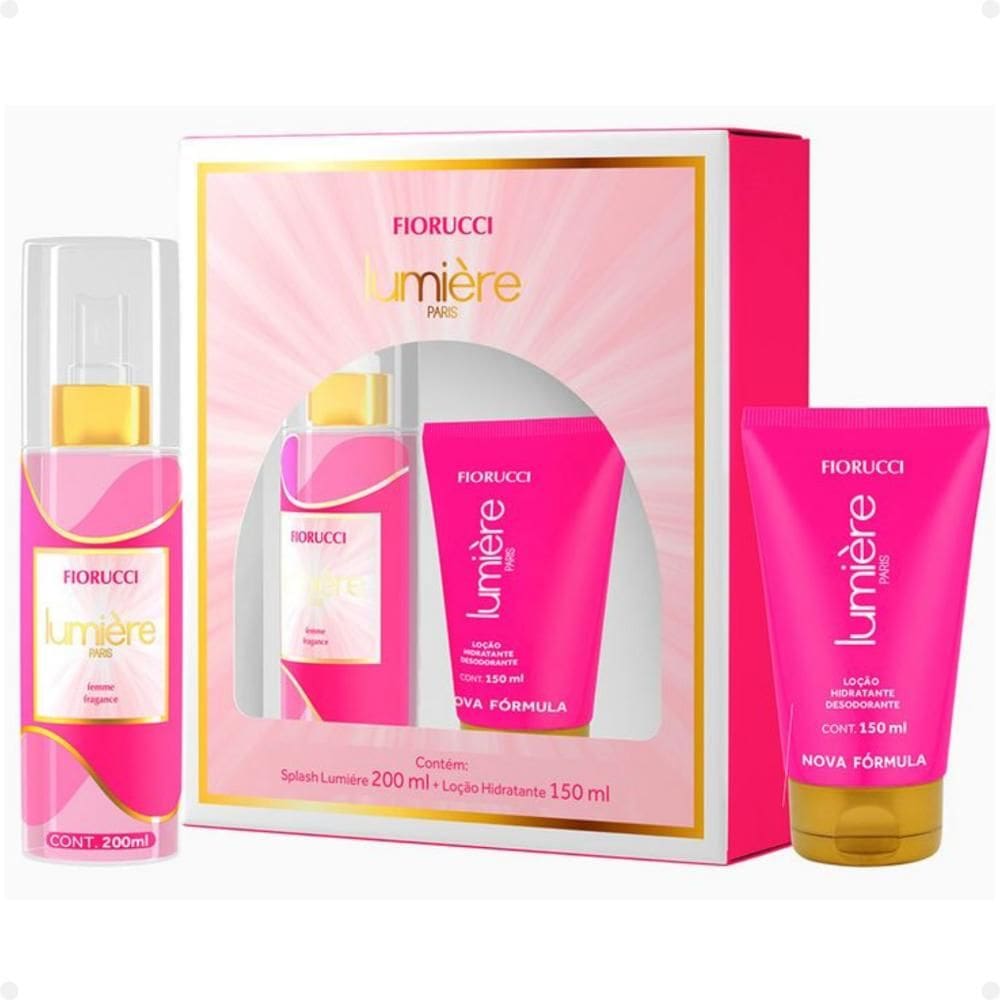 Kit Fiorucci Lumière Paris: Deo Colônia 200ml E Loção Hidrante 150ml