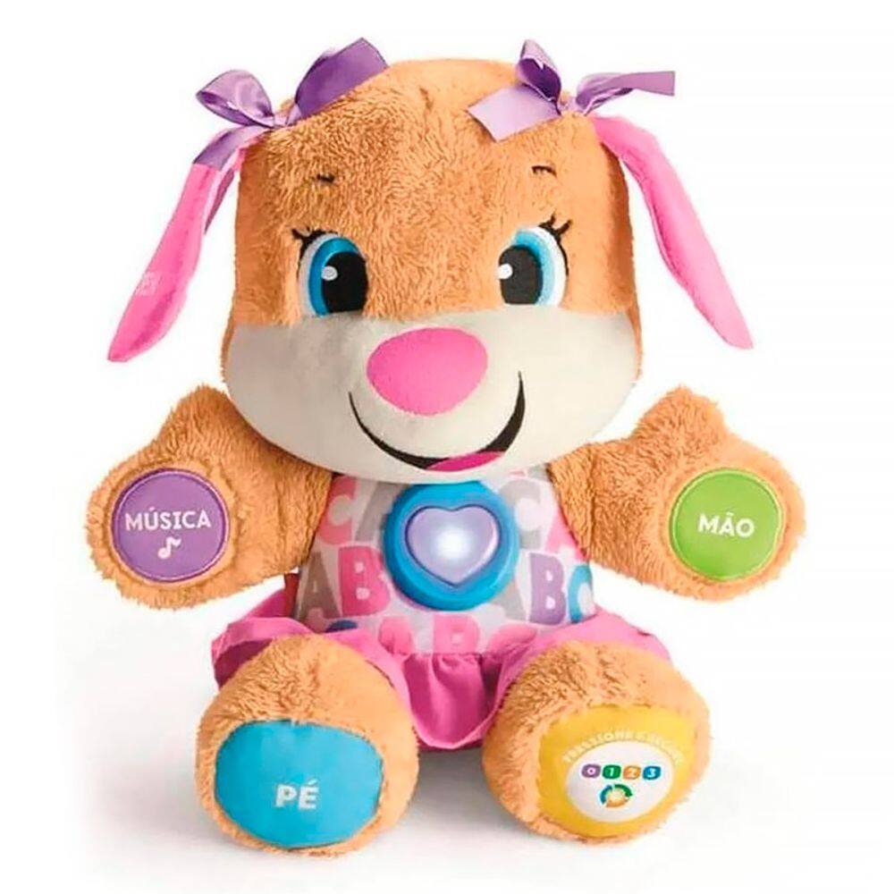 Pelúcia Irmã do Cachorrinho Aprenda Comigo +80 Sons Fisher-Price JFD30 - Mattel