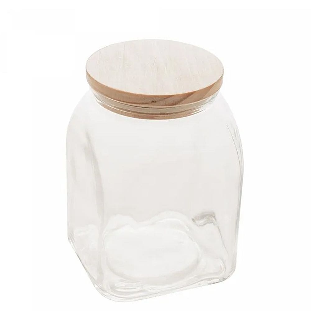 Pote de Vidro Borossilicato com Tampa Bambu 1L 1915 - Lyor