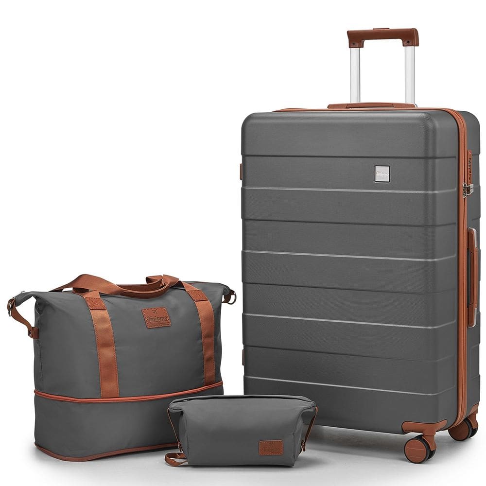 Conjunto de bagagem imiomo de 3 peças com rodas giratórias com trava TSA
