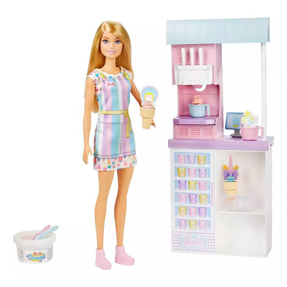Boneca Barbie Profissões Sorveteria HCN46 - Mattel