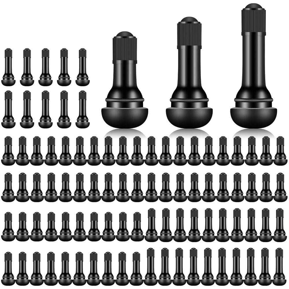 Hastes de válvula de pneu Tottist TR412 TR413 TR414 Borracha preta x100