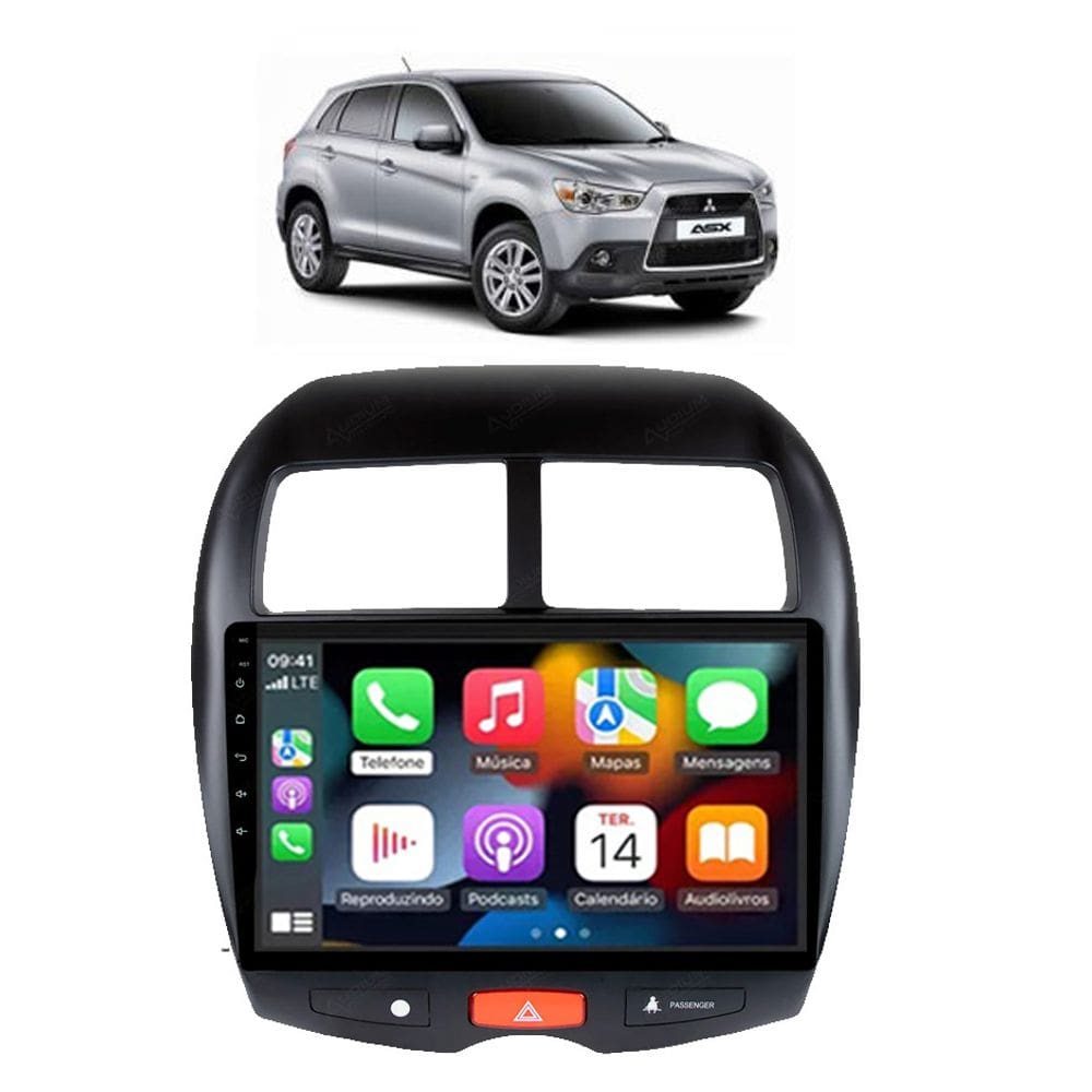 Kit Multimidia ASX 2010 / 2023 Carplay AndroidAuto 9 Pol - Roadstar 908BR
