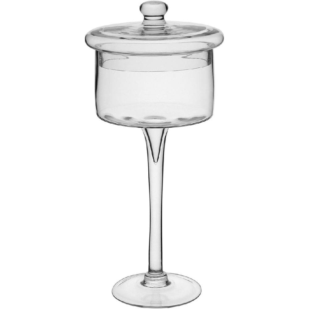 VASO POTICHE BOMBONIERE DECORATIVO HOME&CO VIDRO 40x16x16cm TRANSPARENTE