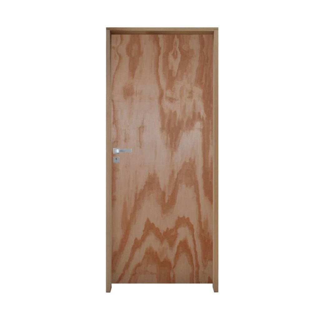 Porta Lisa Mescla Batente Ecológico 09 Cm Fechadura Modena Externa Cromada 82 X 2.10 Direito - Hale