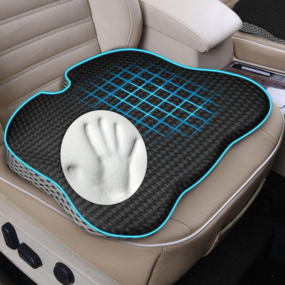 Almofada de assento de carro Hapiclody para dirigir, cadeira de escritório, espuma viscoelástica