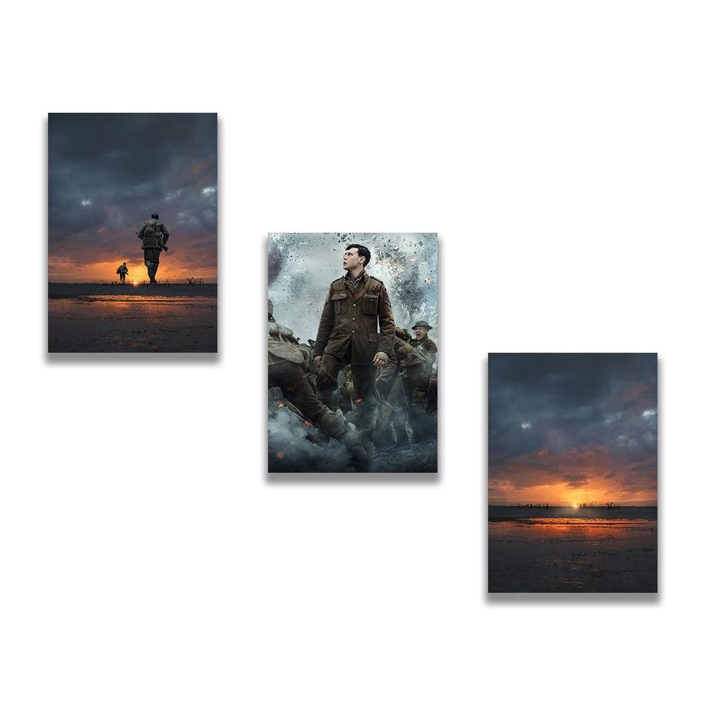 Kit 3 Placas Decorativas 1917 Em Mdf 30X20Cm