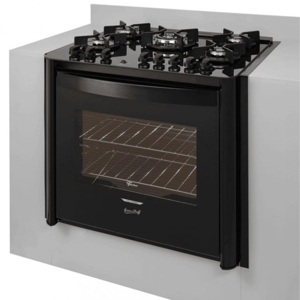 Fogão de Embutir 5 Bocas Fischer Gran Cheff com Forno Elétrico
