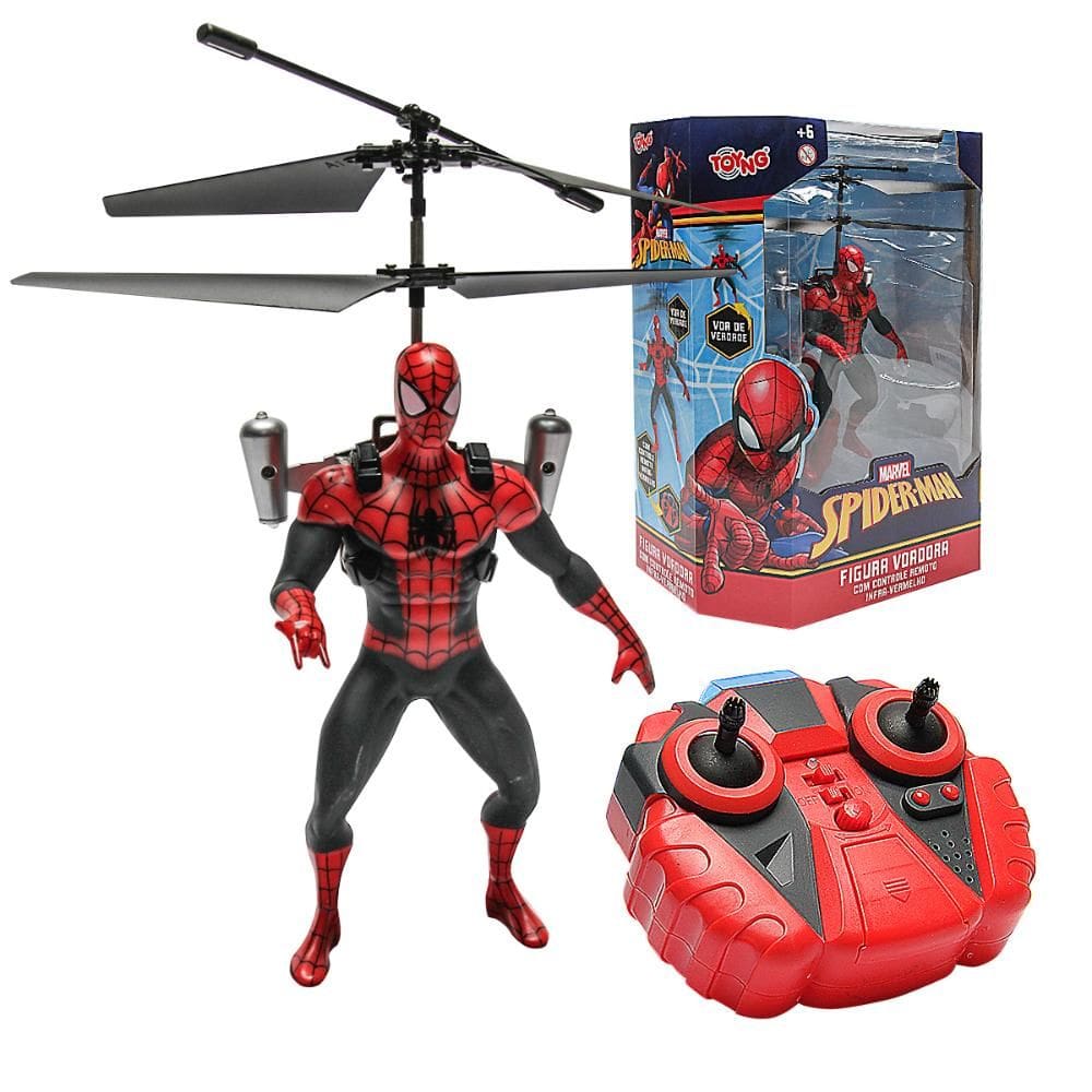 Brinquedo Voador Homem Aranha Com Controle Remoto E Luz Toyng