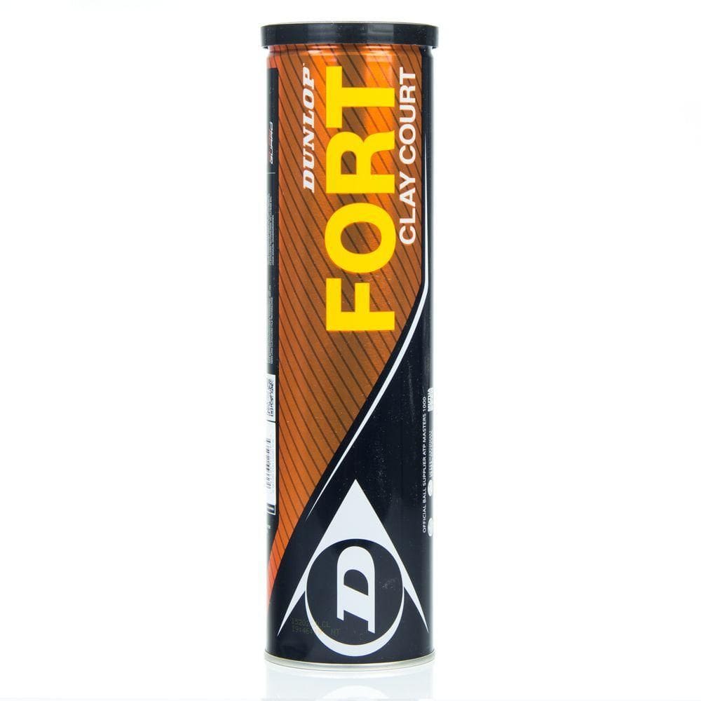 Bola de Tênis Dunlop Fort Clay Court Tubo com 4 Unidades