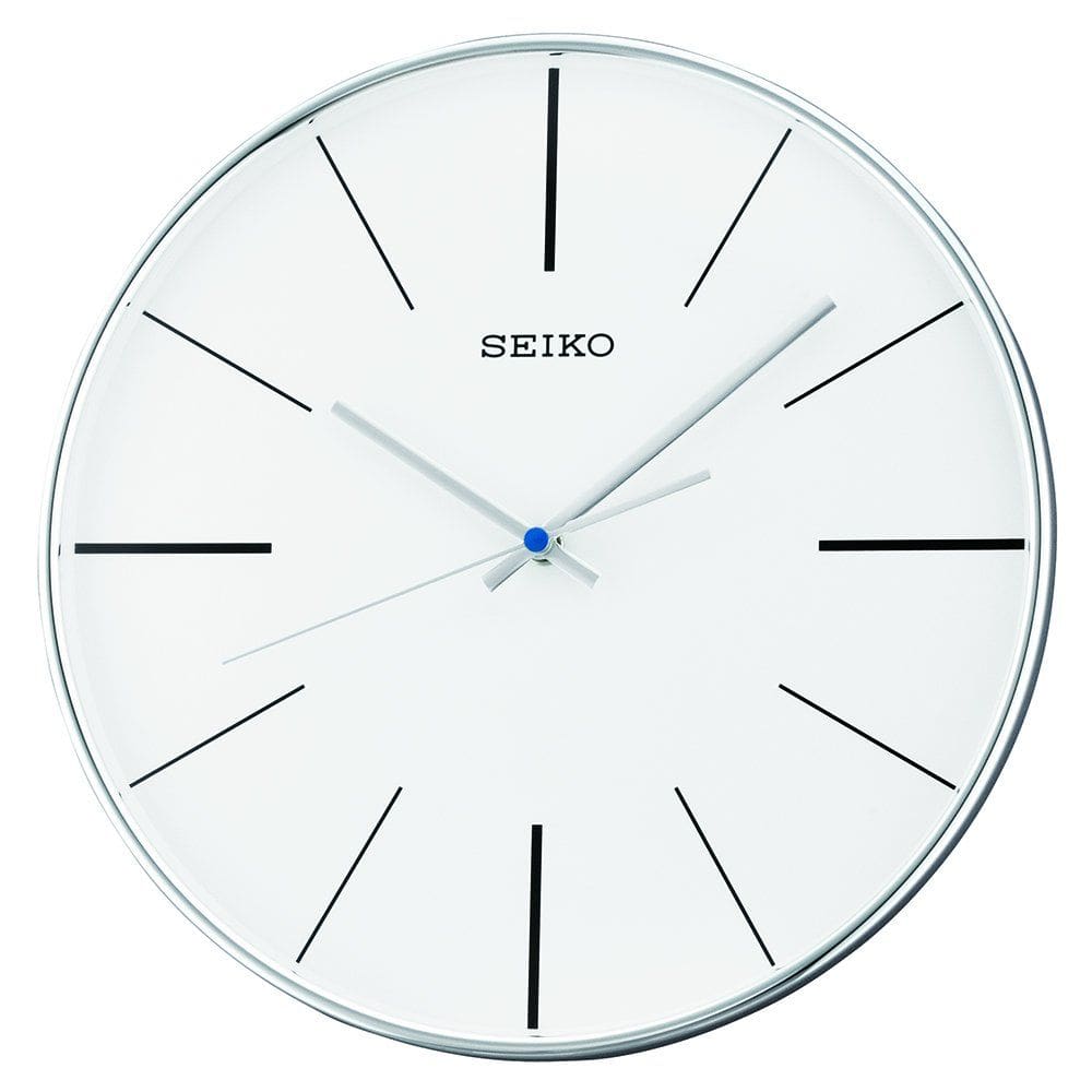 Relógio de parede Seiko QXA634ALH Caixa analógica de quartzo prateado