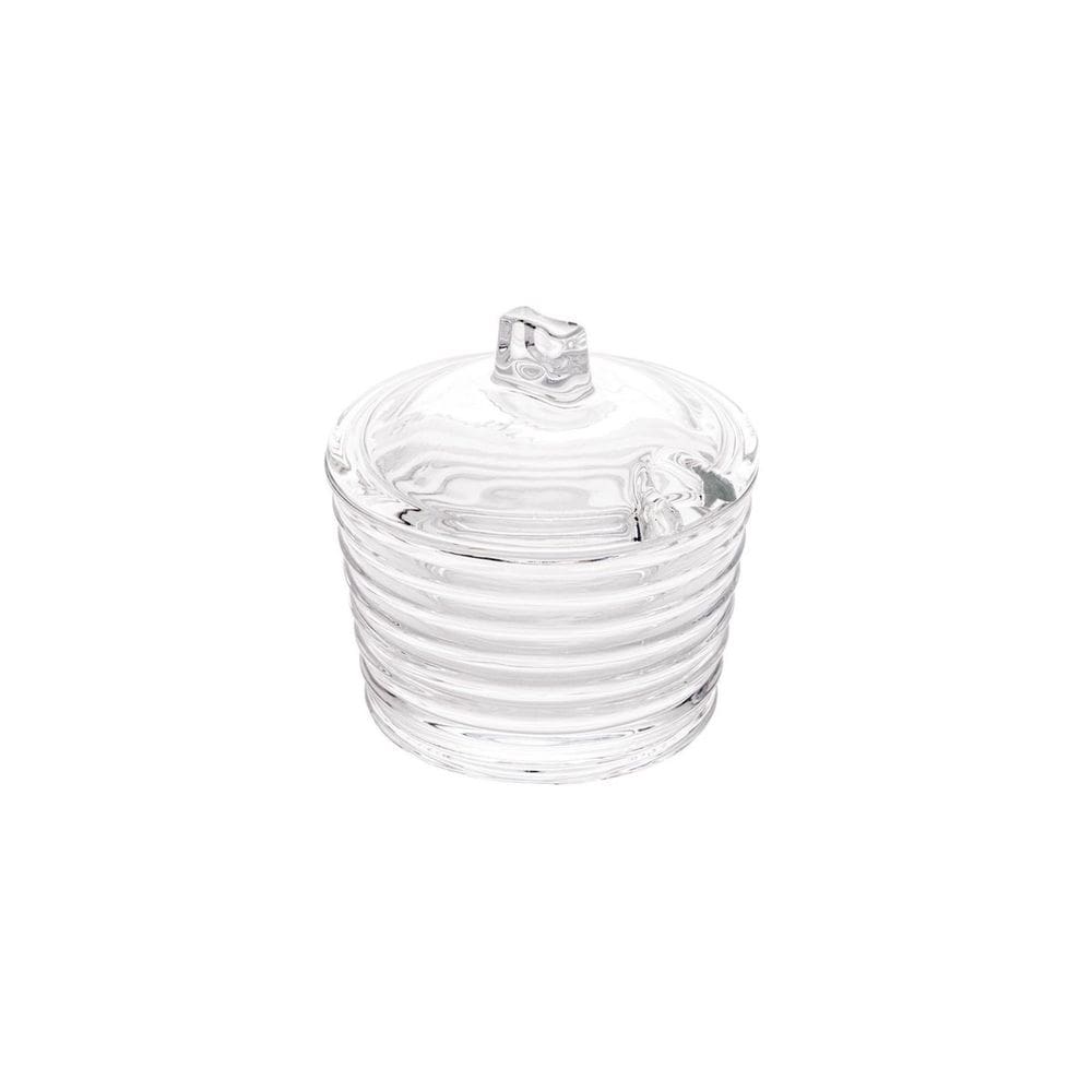 Açucareiro Cristal Com Tampa Colmeia 10cm Lyor Transparente
