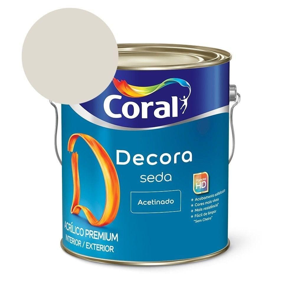 Tinta Acrílica Premium Acetinado Decora Seda Gelo Coral 3,6l
