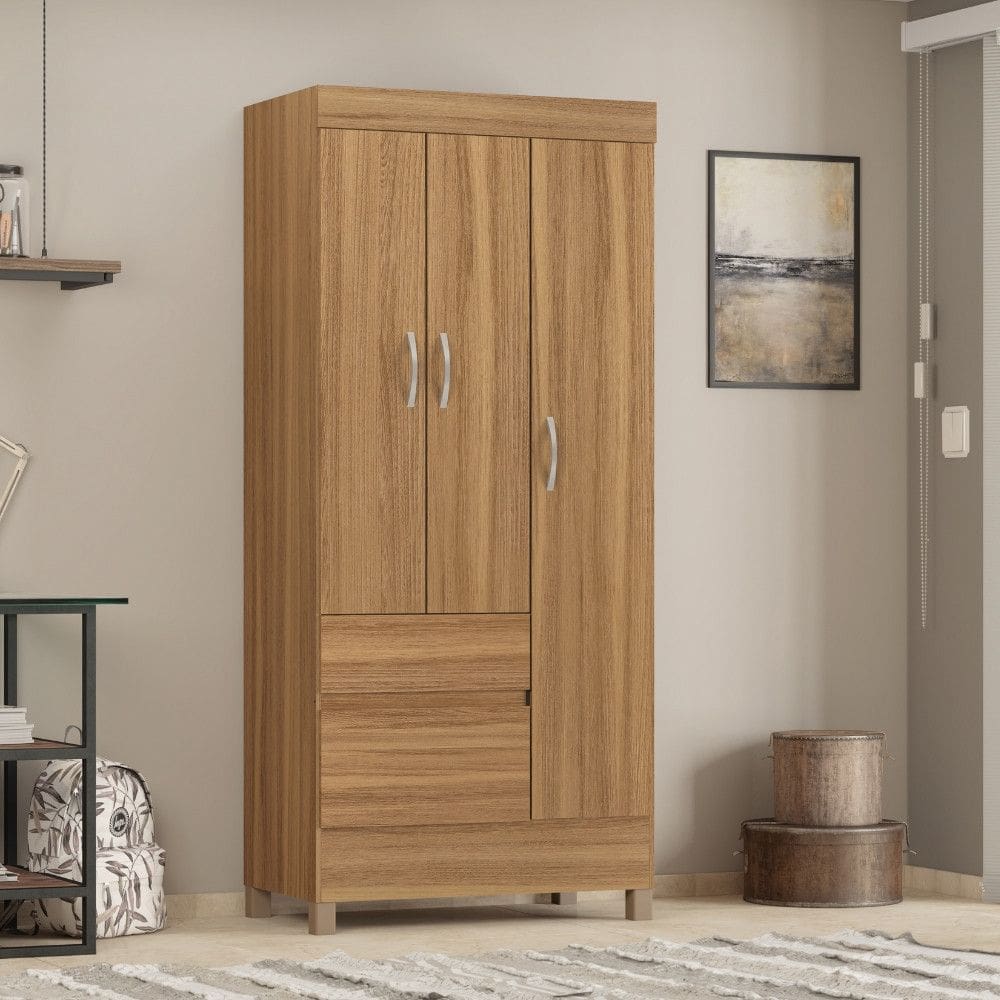 Guarda Roupa 3 Portas 2 Gavetas Demóbile