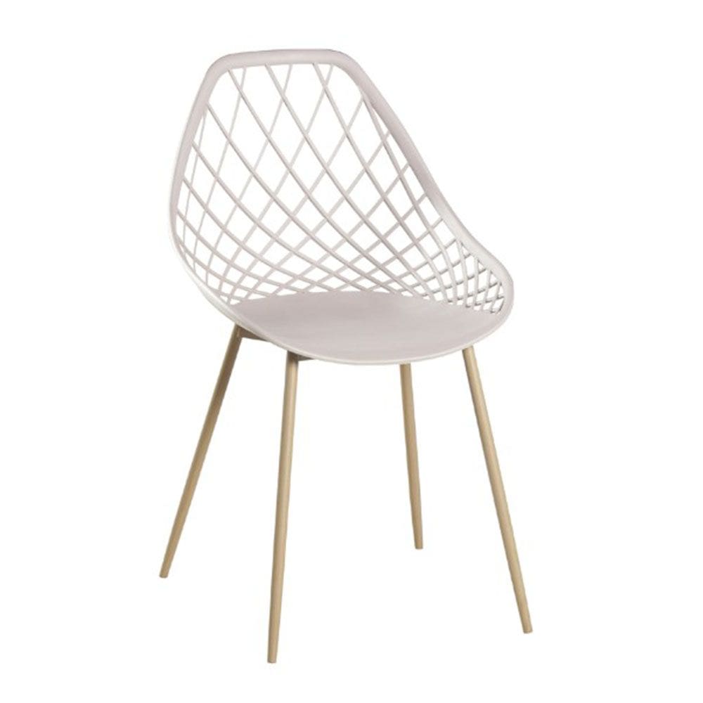 Cadeira Cloe Base Aço - Nude