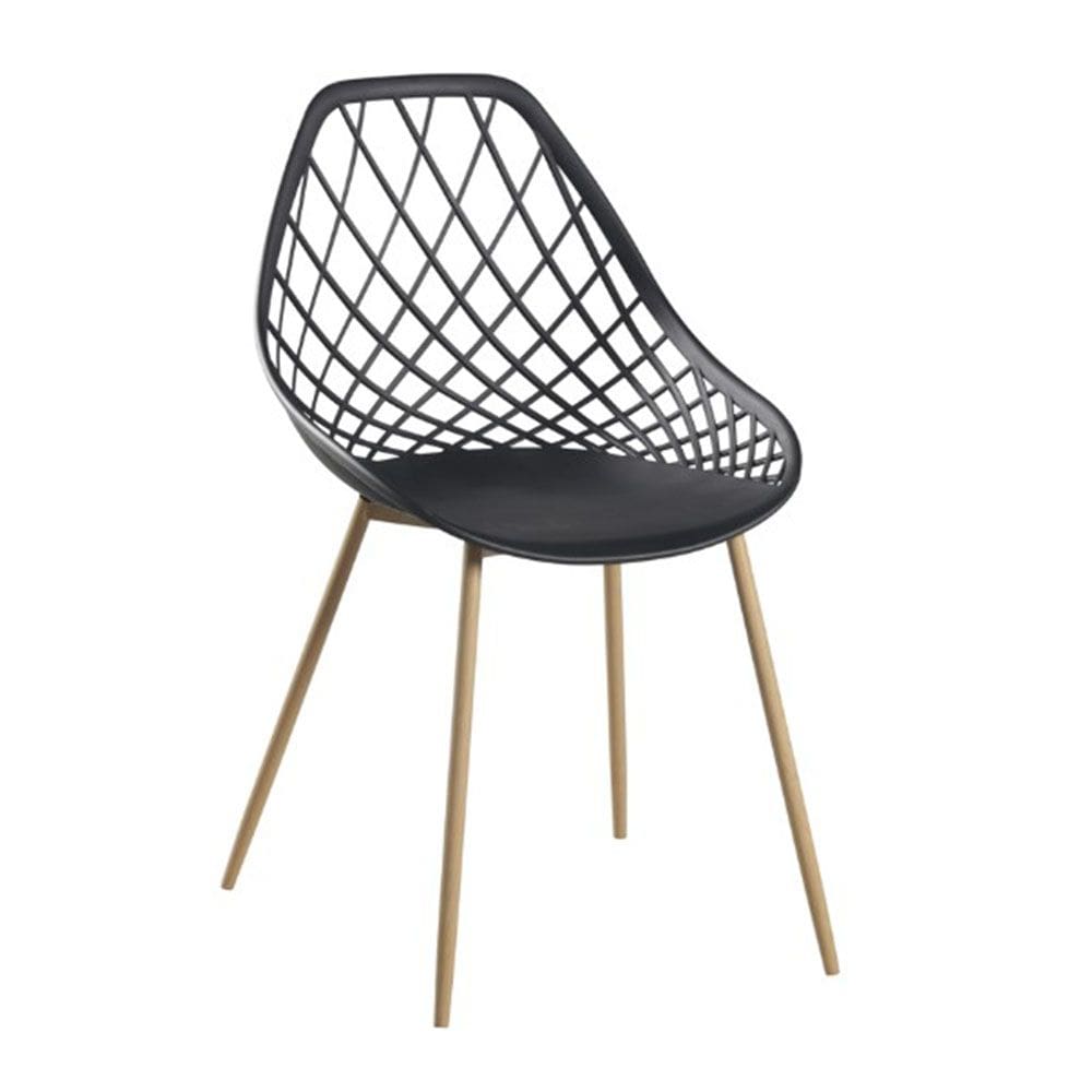 Cadeira Cloe Base Aço - Preta