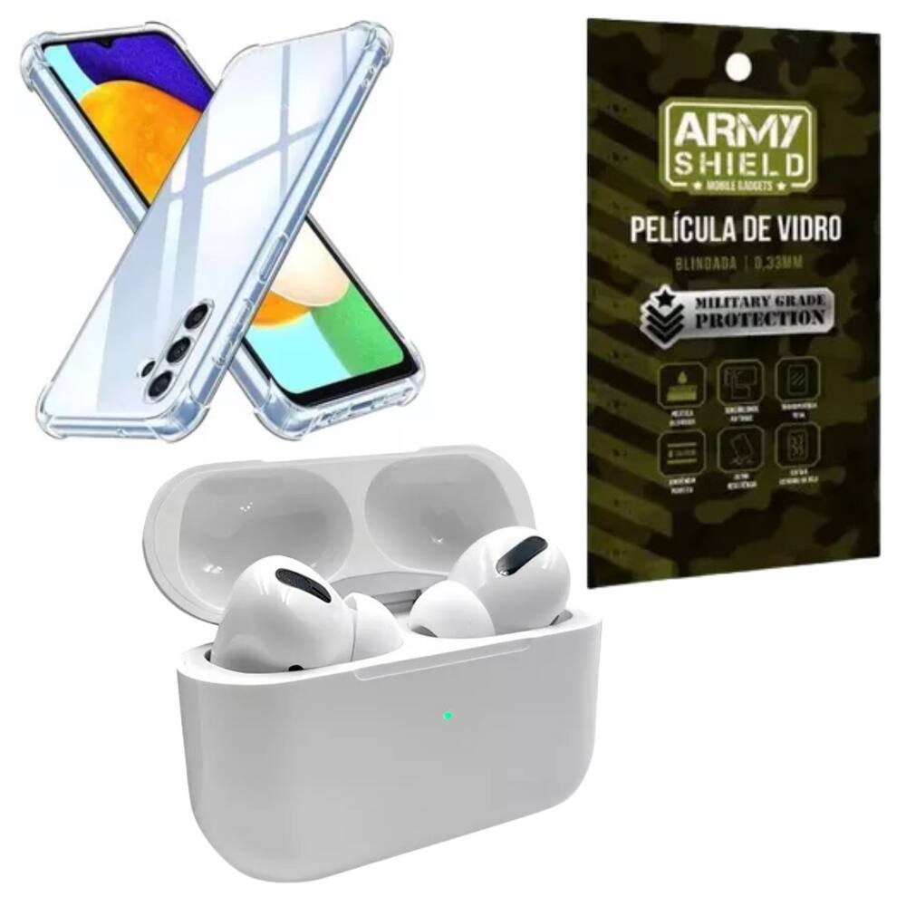 Capa Para Galaxy S25 + Fone Bluetooth + Pelicula de Vidro 3D - Armyshield