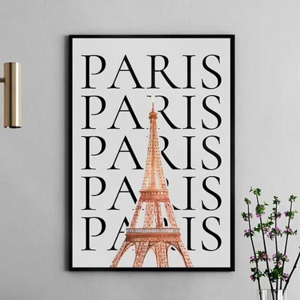 Quadro Decorativo Minimalista Paris 33X24Cm